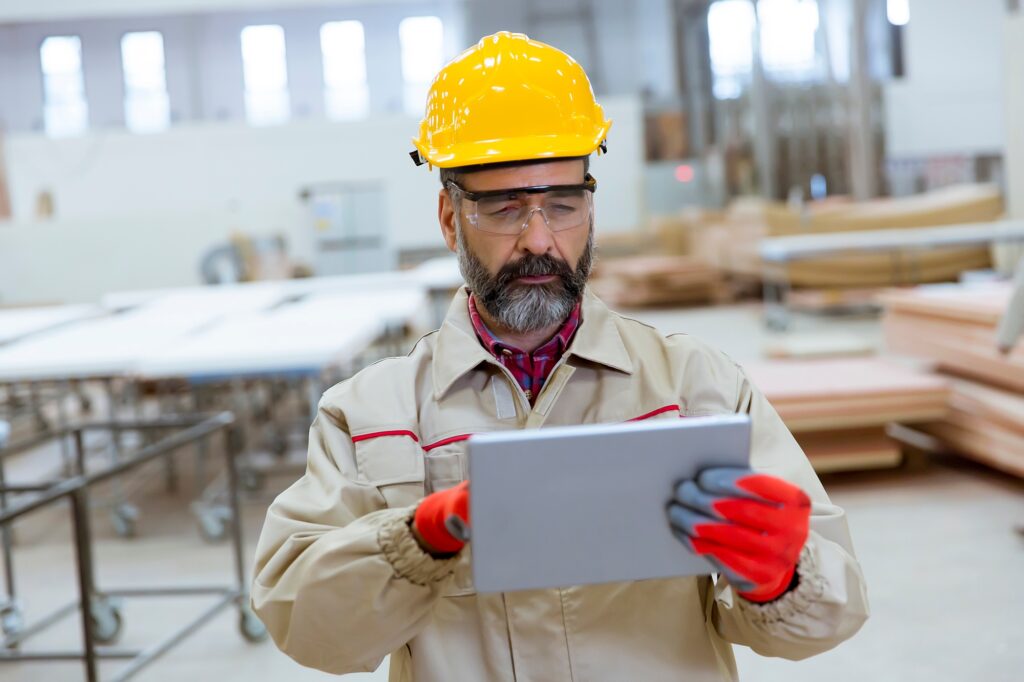 Senior engineer in the factory